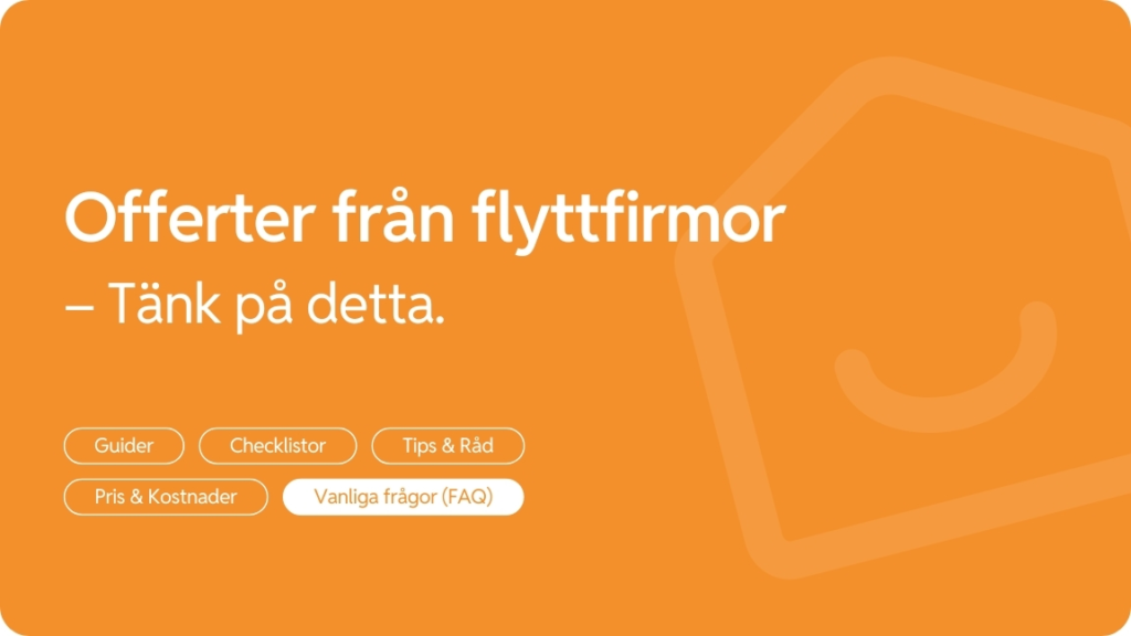 Fa offerter fran flyttfirmor