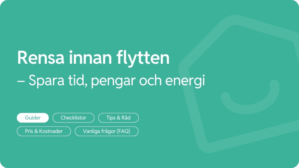 Rensa innan flytten