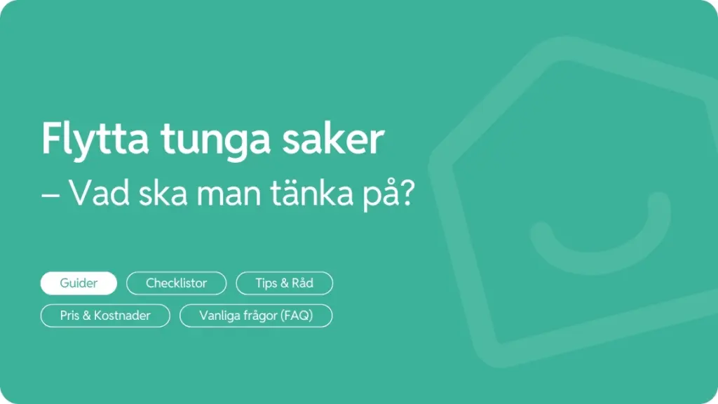 Flytta tunga saker vad tanka pa