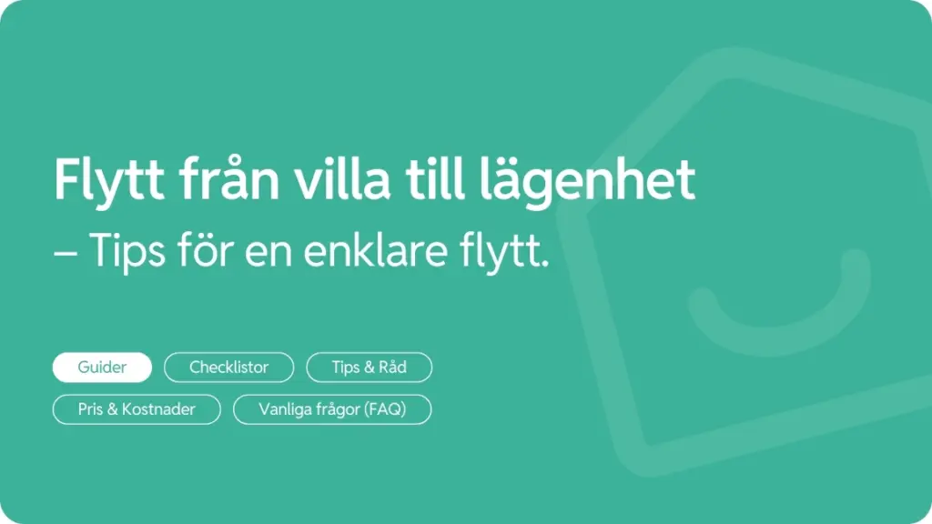 Flytta fran villa till lagenhet