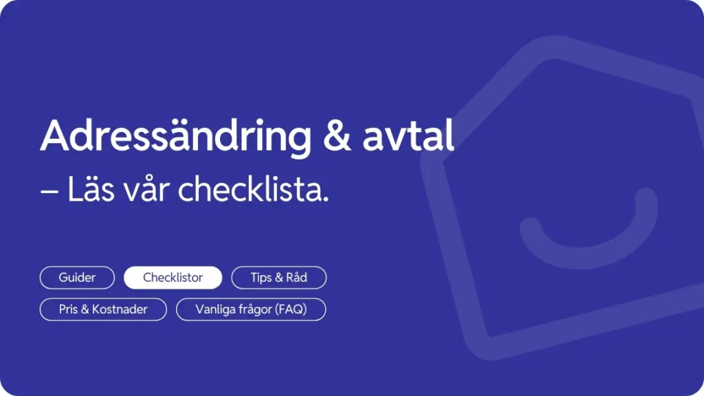 Checklista for adressandring och avtal