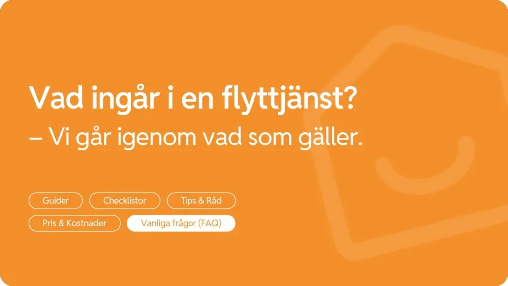 Vad ingar i en flyttjanst