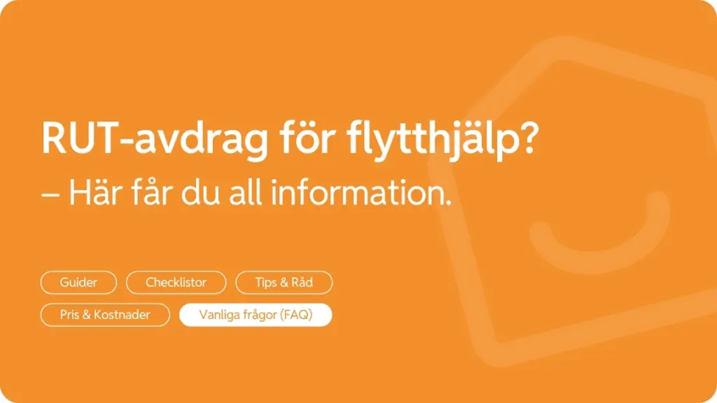 Anvanda RUT avdrag for flytthjalp