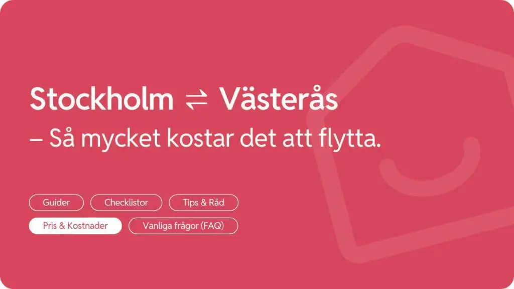 Flytta fran Vasteras till Stockholm