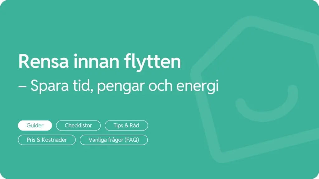 Rensa innan flytten