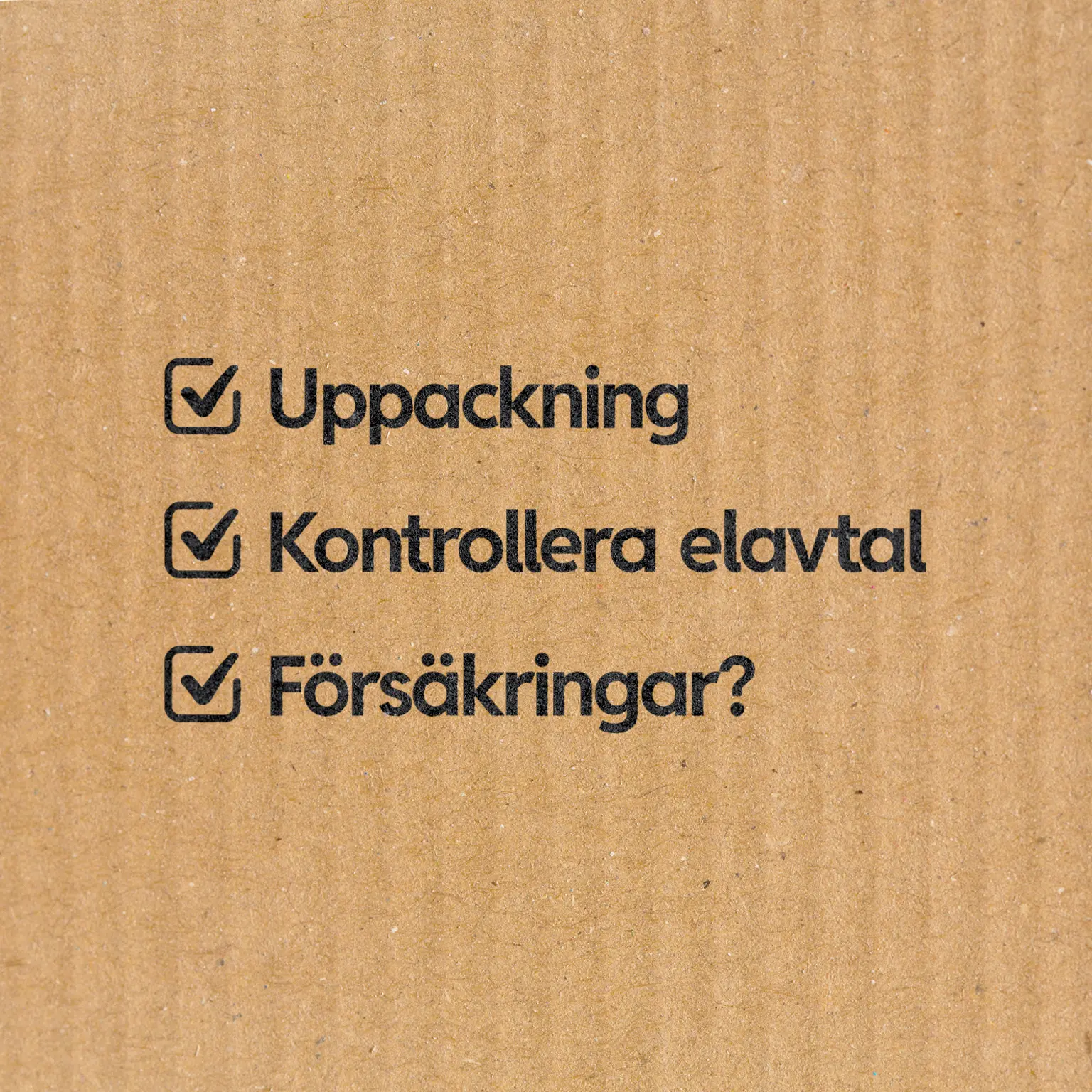 Checklista nar du har flyttat in allt pa plats