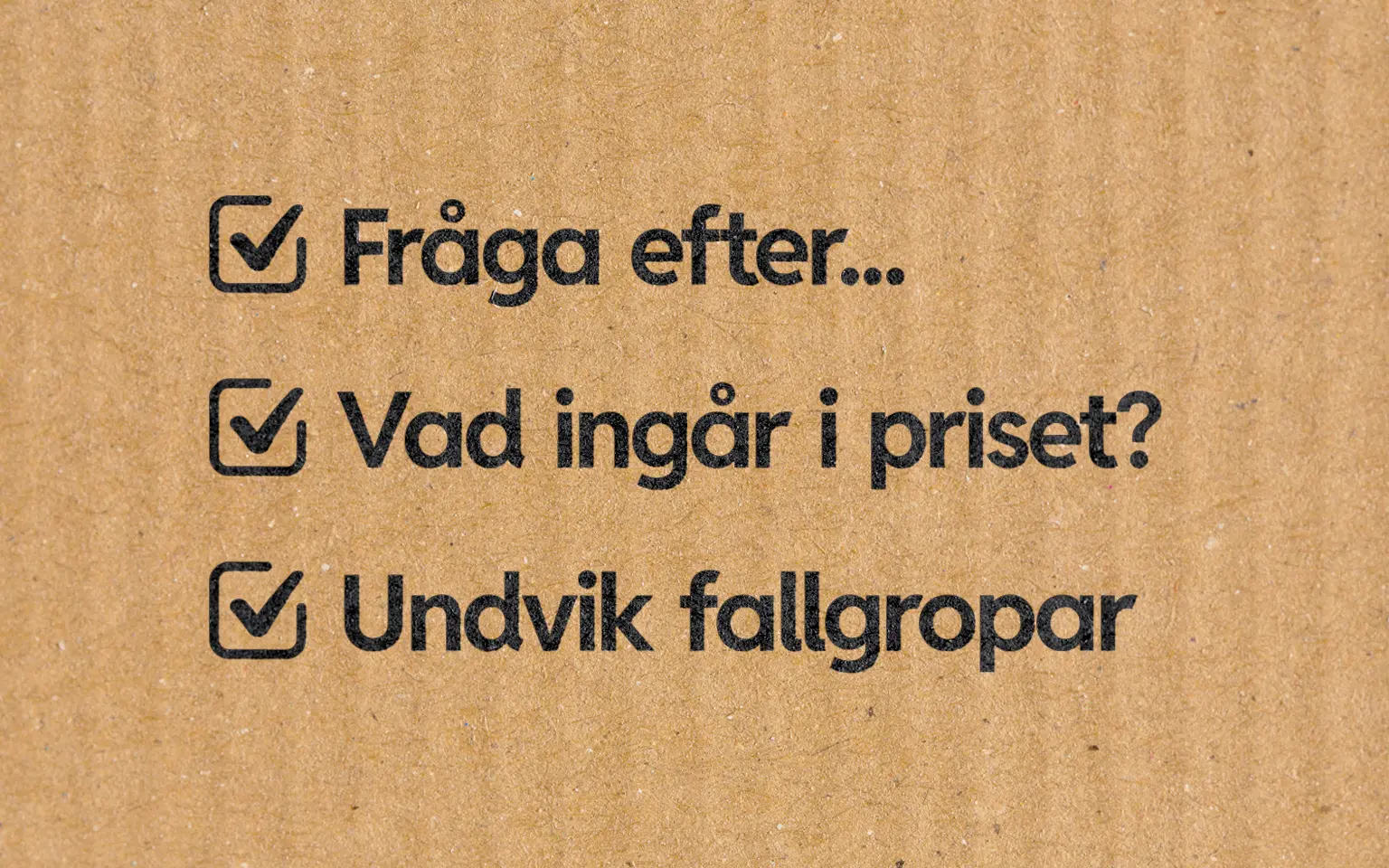 Checklista for att valja flyttfirma