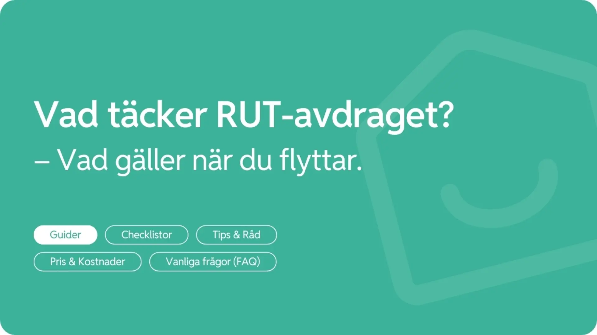 Vad tacker RUT avdraget