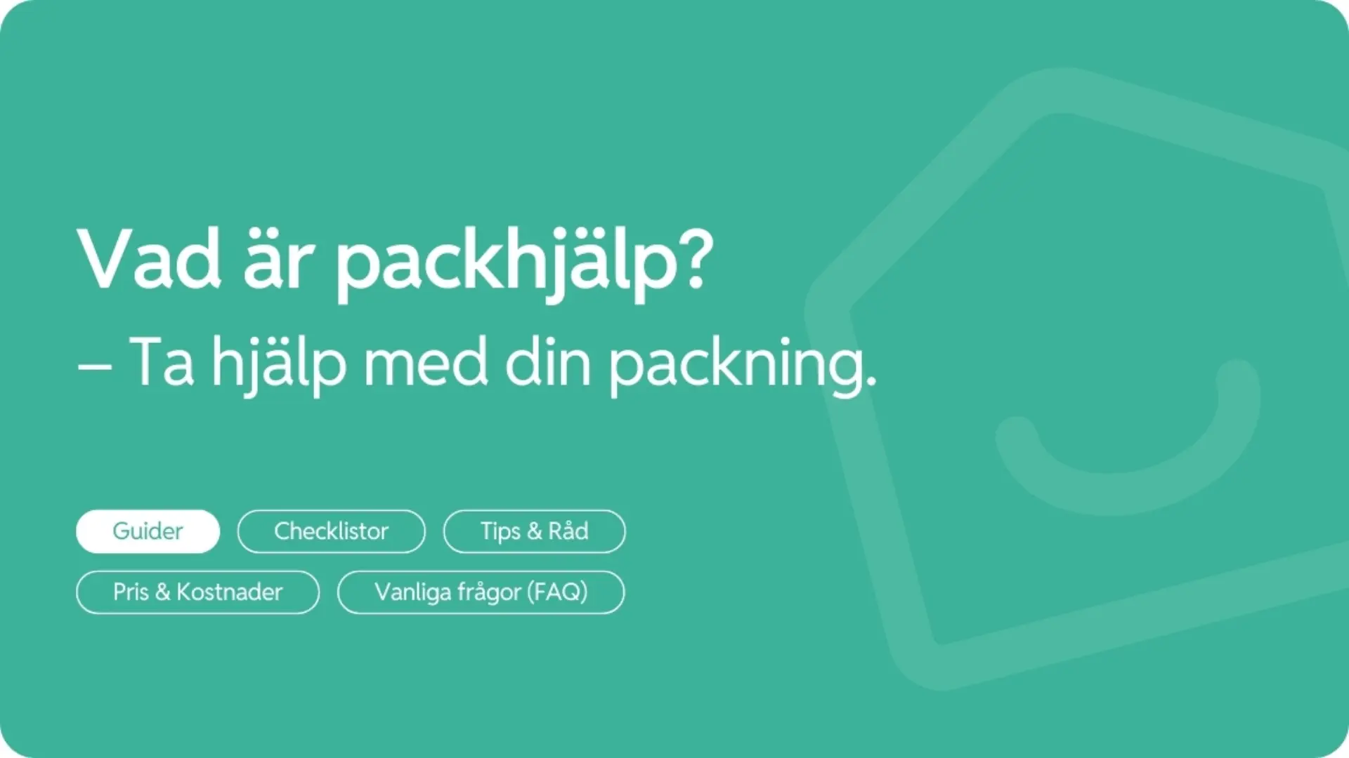 Hjalp med packning vad galler