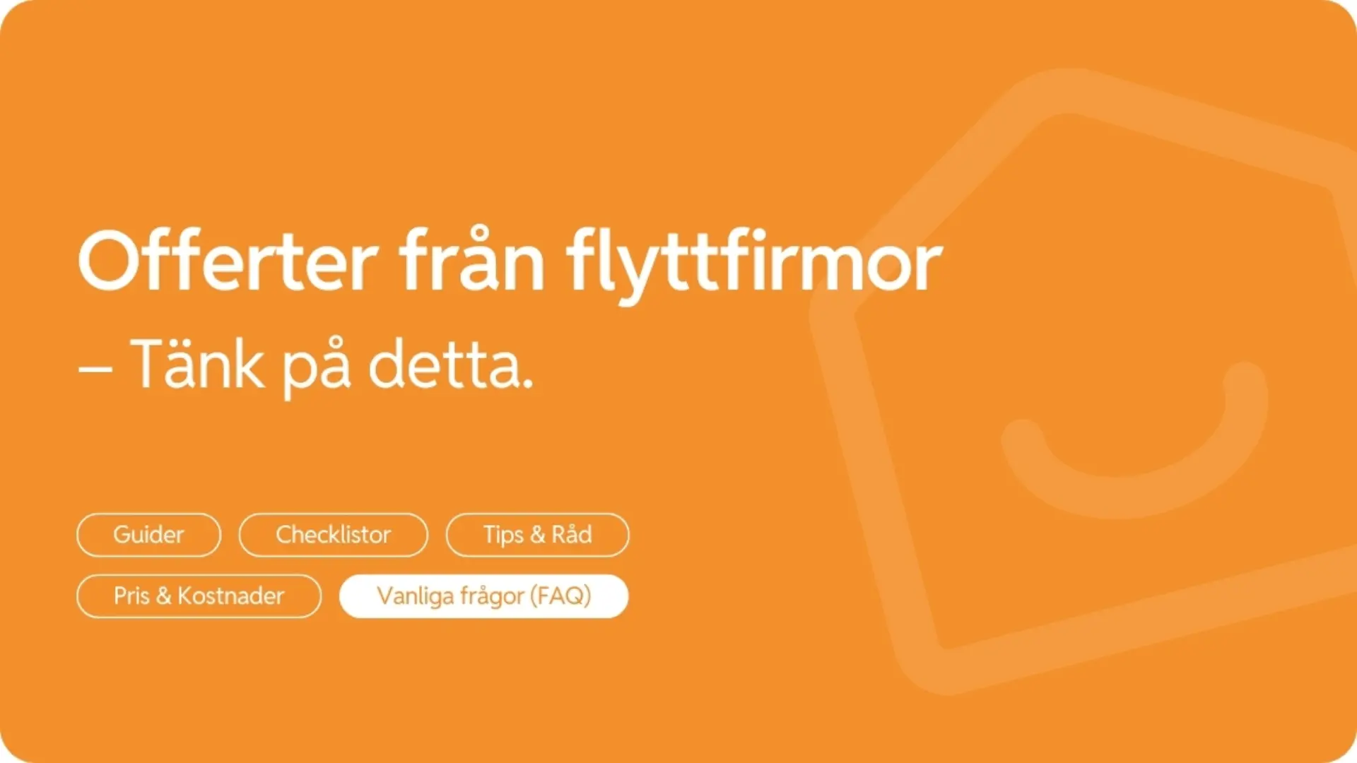 Fa offerter fran flyttfirmor