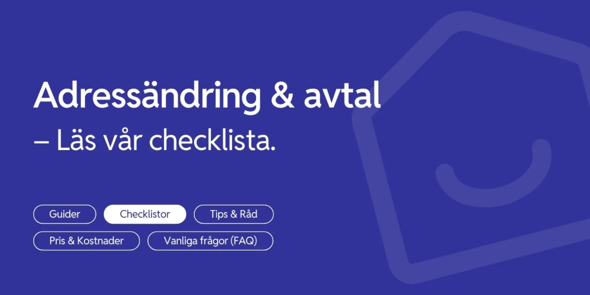 Checklista for adressandring och avtal