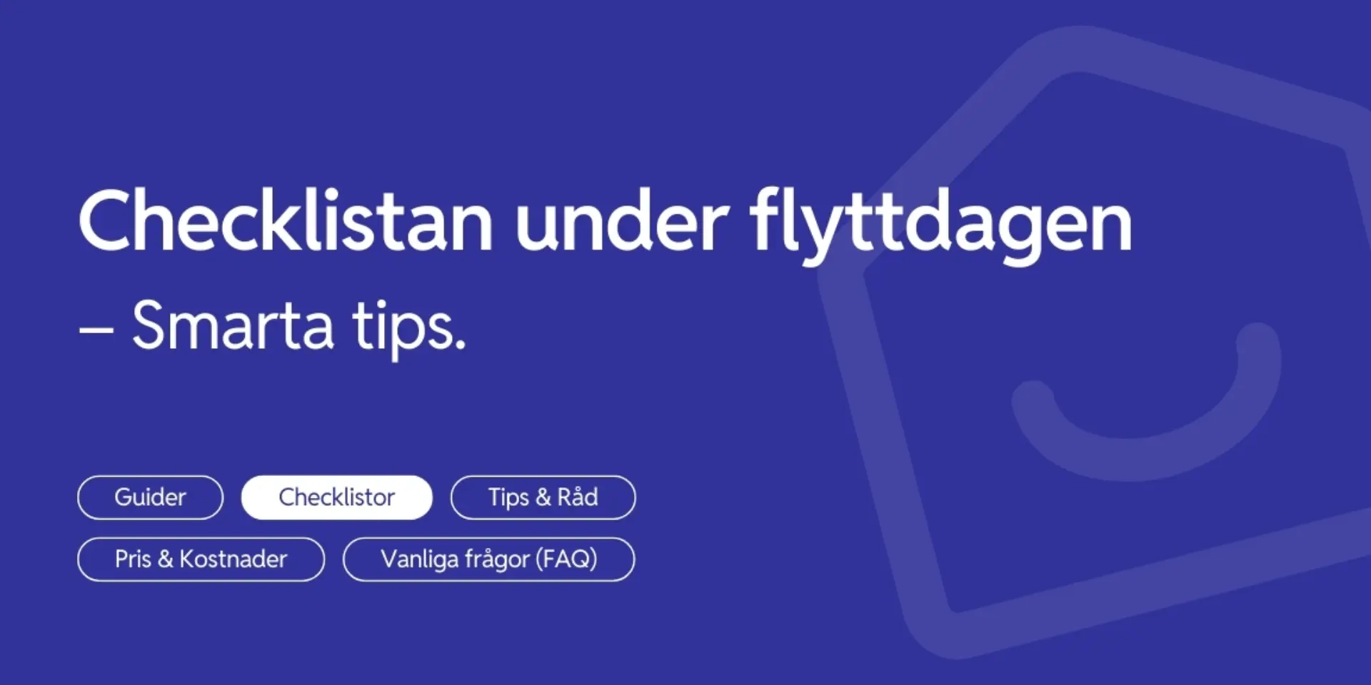 Checklistan under flyttdagen