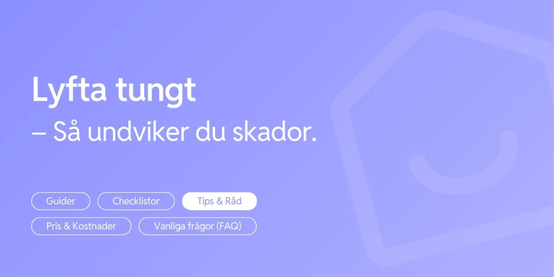 Skador nar du bar tungt vid flytt