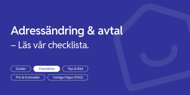 Checklista for adressandring och avtal