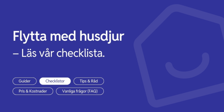 Checklista for att flytta med husdjur