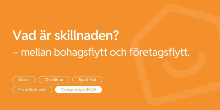 Skillnaden mellan bohagsflytt och foretagsflytt