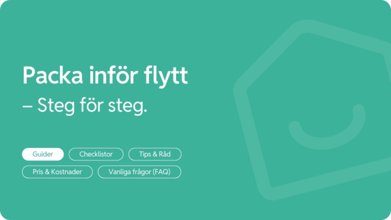 Packa infor flytten steg for steg