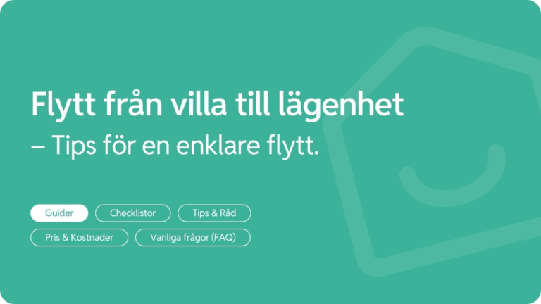 Flytta fran villa till lagenhet