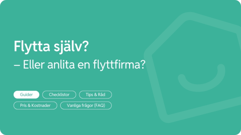 Flytta sjalv eller anvanda en flyttfirma