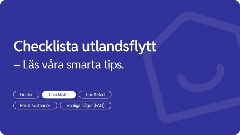 Checklista for att flytta utomlands