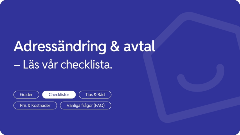 Checklista for adressandring och avtal