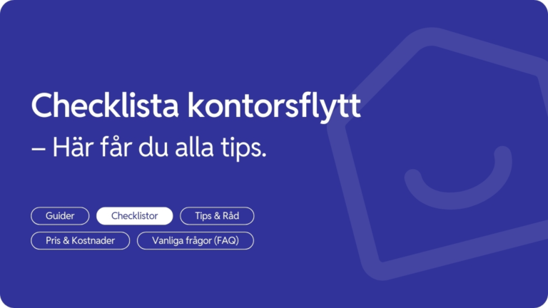 Checklista vid flytt av kontor
