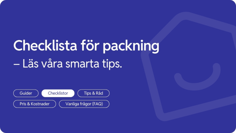 Checklista for packning