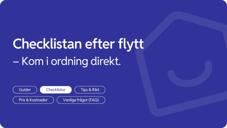 Checklistan nar du flyttat in