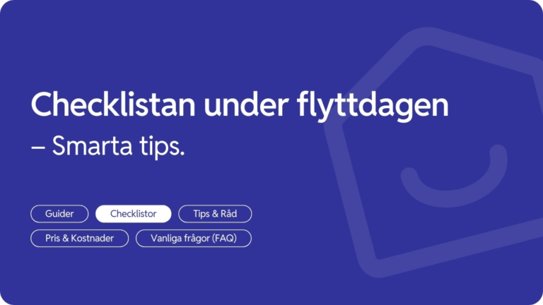 Checklistan under flyttdagen