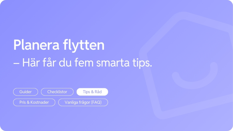 Planera flytten 5 saker att borja med