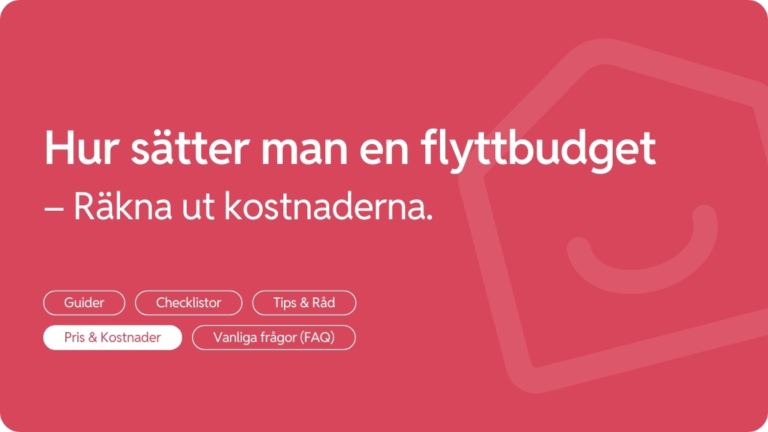 Sa satter du en flyttbudget