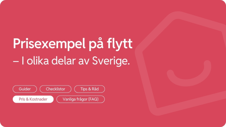 Prisexempel pa flytt i olika delar av Sverige