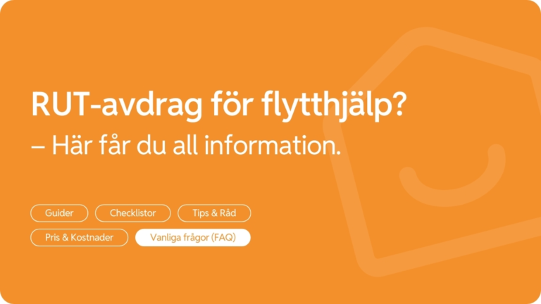 Anvanda RUT avdrag for flytthjalp