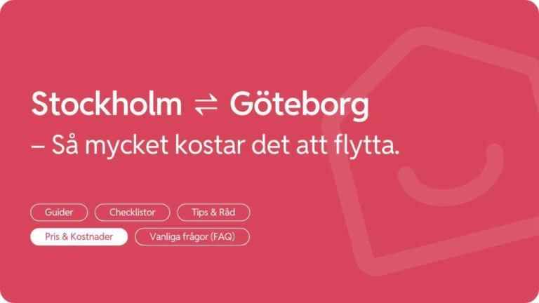 Flytta fran Goteborg till Stockholm