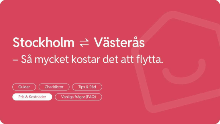 Flytta fran Vasteras till Stockholm